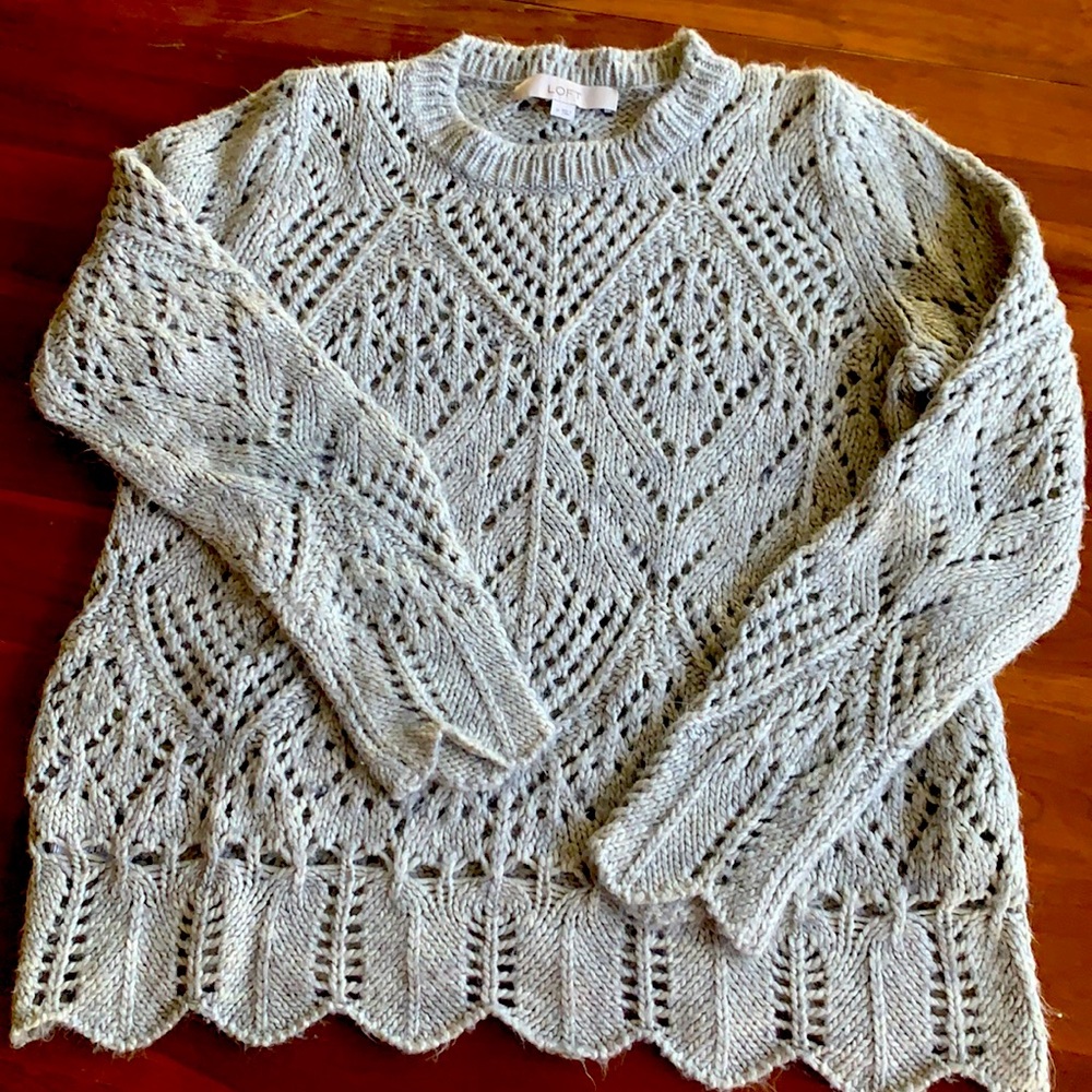 LOFT Gray Sweater Size M - Picture 1 of 4